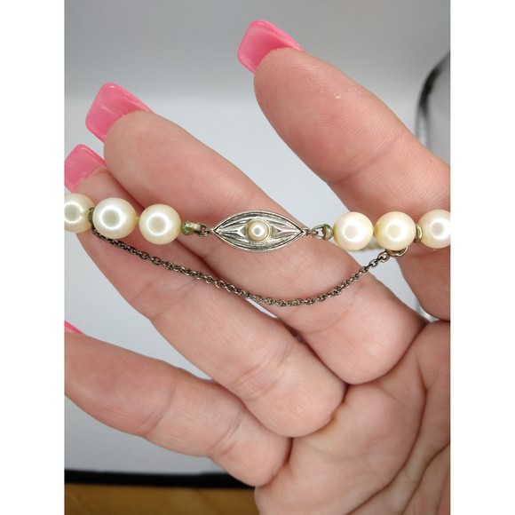 Vintage 14kt WG Akoya pearls - Picture 3 of 5